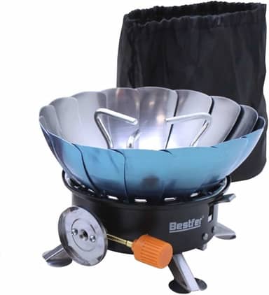 Fogareiro Portatil Para Brisa Fogão a Gas para Camping e Viagem Bestfer BFH3008