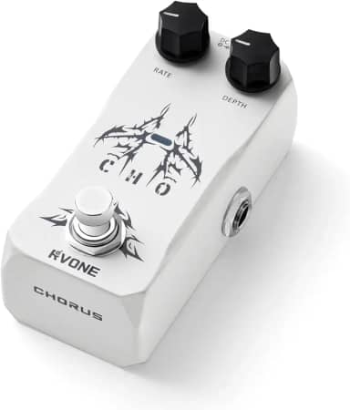 RVONE Pedal Chorus Para Guitarra, Analógico Com Circuito Bbd, Efeitos True Bypass E Caixa De Alumínio, Elétrico