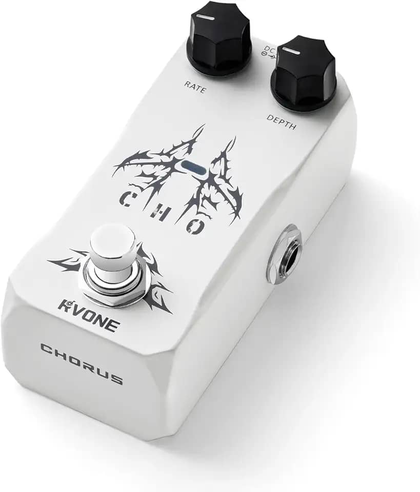 RVONE Pedal Chorus Para Guitarra, Analógico Com Circuito Bbd, Efeitos True Bypass E Caixa De Alumínio, Elétrico