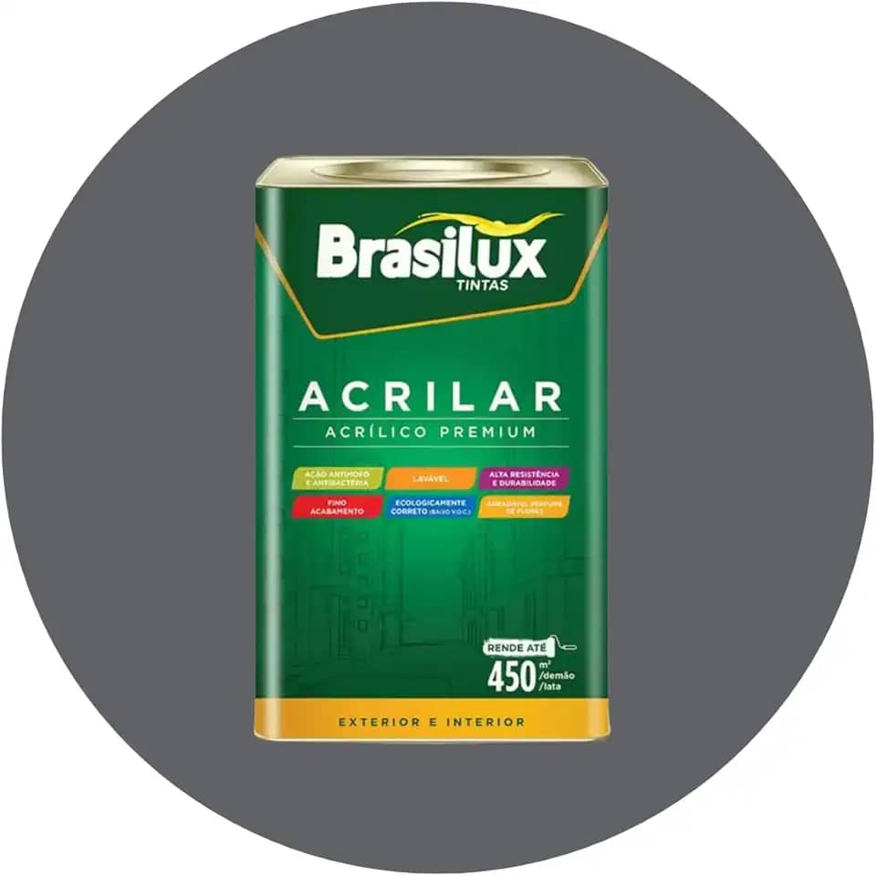 Tinta Acrilica Premium Lavavel Acrilar 18L (Cinza Elefante)