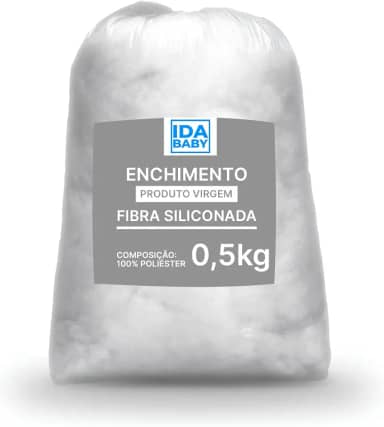 Fibra Silicone Branca Antialérgico Enchimento Almofada, Travesseiro, Artesanato 0,5Kg, 01Kg e 2KG (2000, Gramas)