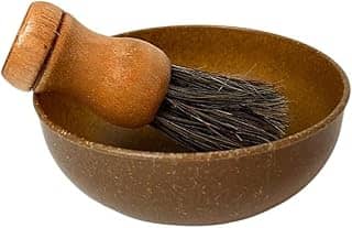 Kit de Barbear Clássico, Pincel com Cerdas Sintéticas e Cumbuca Saboeira, Design Ergonômico, Acabamento Premium