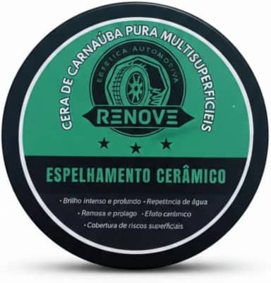 Cera Espelho Cerâmico – Remove Riscos Superficiais, Repele Água, Proteção Sol e Chuva 120G