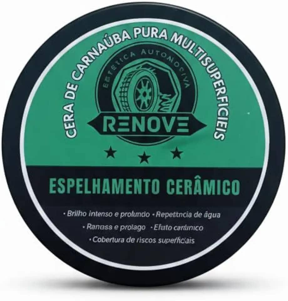 Cera Espelho Cerâmico – Remove Riscos Superficiais, Repele Água, Proteção Sol e Chuva 120G