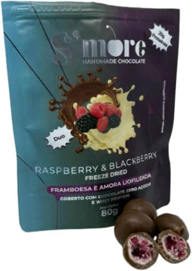 Bombom de Frutas Vermelhas Liofilizado, 25g de Proteína, Sem Açúcar