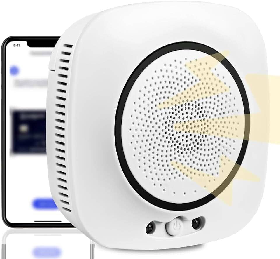 100-240V, Som de 75 dB, Detector De Fumaça Sem Fios Autônomo E APP, Sensor de Inteligente WiFi, Intelligent Air Housekeeper de Qualidade Do Ar, Gás de Sensor de Autônomo Fio Alarme, Não Inclui Pilhas