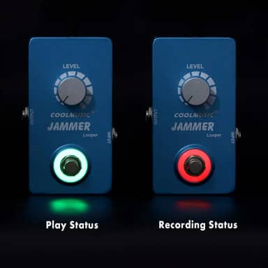 COOLMUSIC Pedal Looper A-LP01 Jammer para Guitarra Elétrica Baixo 10 Minutos de Looping Unlimited Overdubs