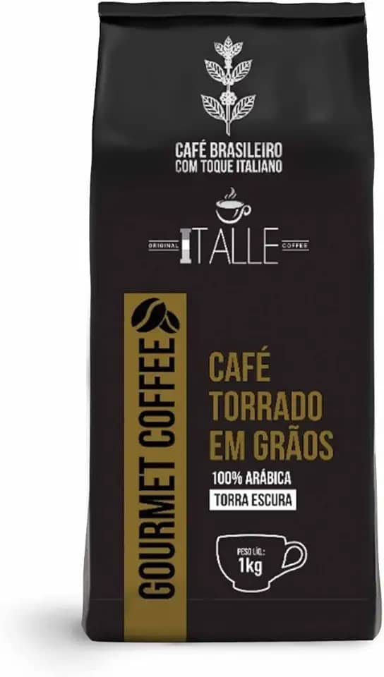 Café Torrado Arábica Em Grãos Café Italle 1kg Gourmet