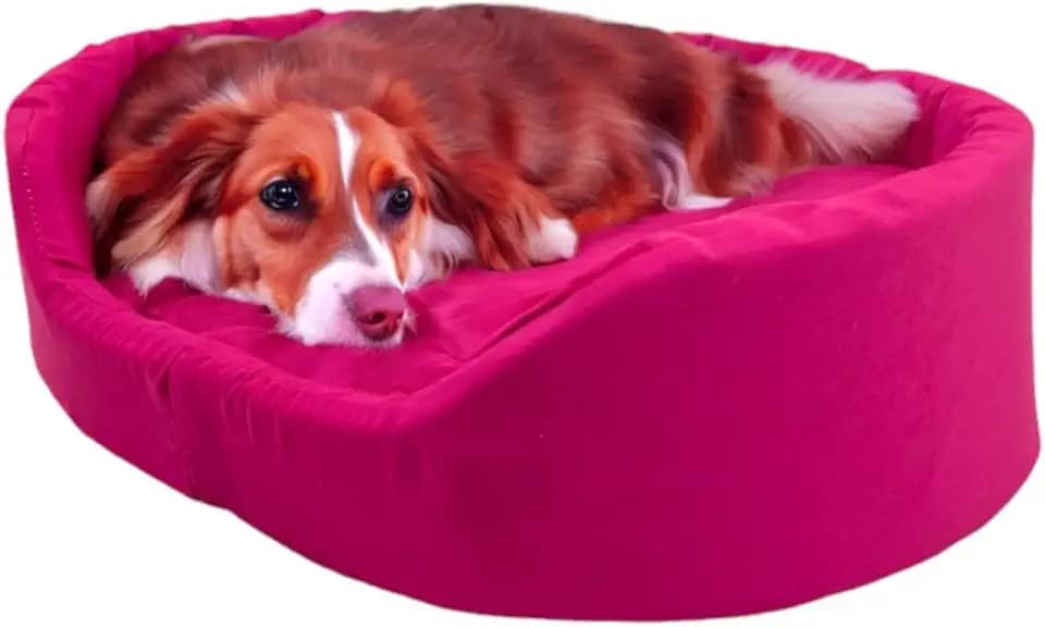 Cama Europa Fit Raça Grande para Cachorro Gato e Coelho Pet (Rosa)