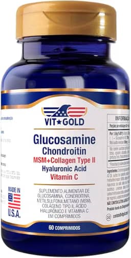 Glucosamina, Condroitina, MSM, Colágeno Vitgold 60 comprimidos
