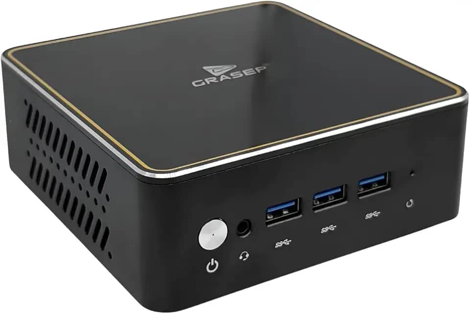 Mini Desktop Portátil Home/Office Intel Core i5-6200U (Até 2.8GHz) 256GB SSD, 8GB RAM, Wi-Fi e Bluetooth 4.2 com Saídas HD.MI/DisplayPort, Windows 11 Pro - Preto