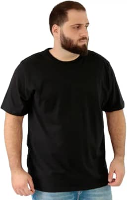 Camiseta Masculina Plus Size Tamanho Especial Extra Grande Algodão Básica Lisa