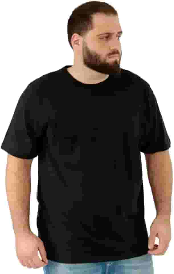 Camiseta Masculina Plus Size Tamanho Especial Extra Grande Algodão Básica Lisa
