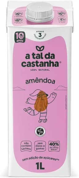 A Tal Da Castanha Bebida Vegetal Amêndoa, 1L
