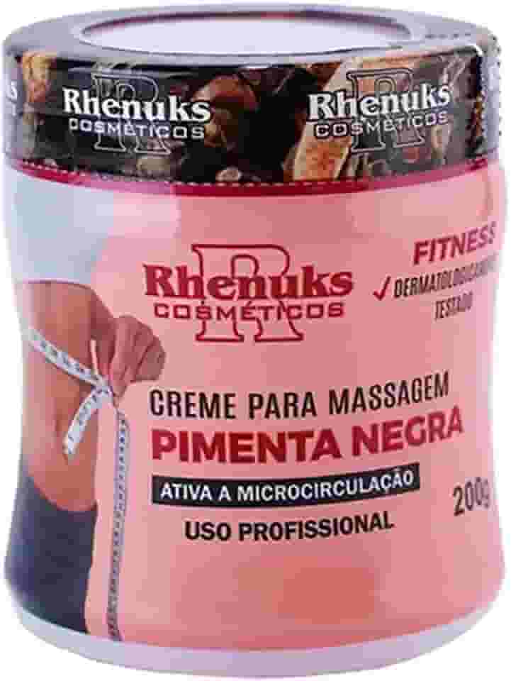 Rhenuks Pimenta Negra - Gel Creme para Massagem Redução de Medidas 200g