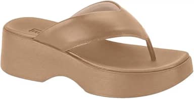 Tamanco de Dedo moleca Anabela Tira Grossa Macia Feminino