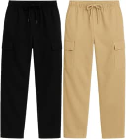 Kit 2 Calças Cargo Tatica sarja Masculina Streetwear com 2 bolsos laterais