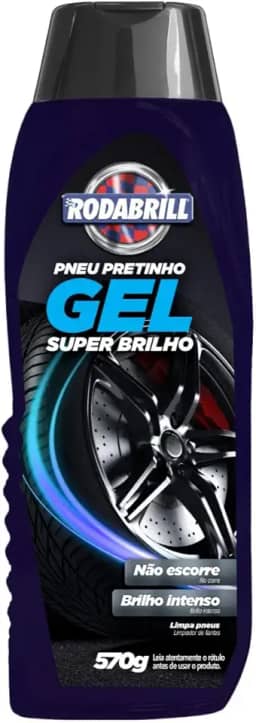 Pneu Pretinho Gel Super Brilho Rodabrill 570g