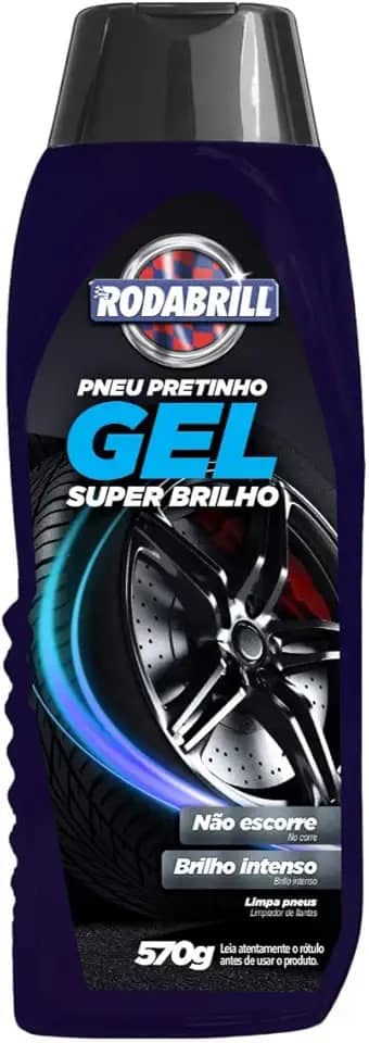 Pneu Pretinho Gel Super Brilho Rodabrill 570g