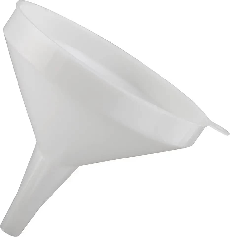 Winco Funil de plástico, 16,25 cm de diâmetro, branco, médio