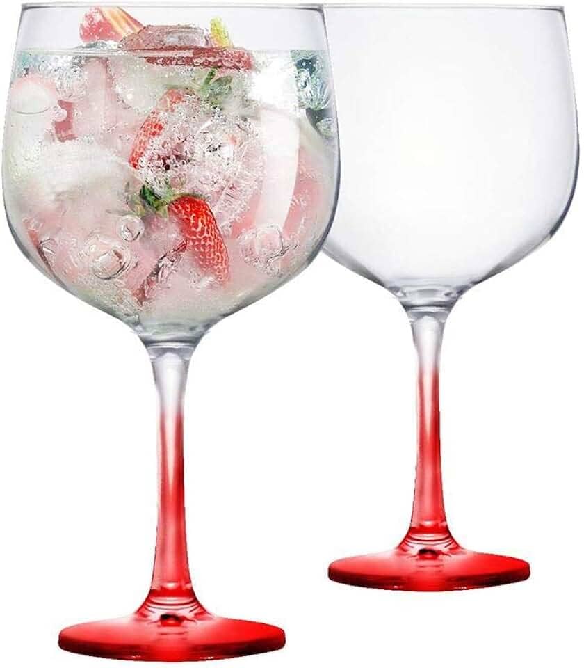 Taça de Gin, Taça de Vidro, para Gin 650ml Ruvolo 2pcs (vermelho)