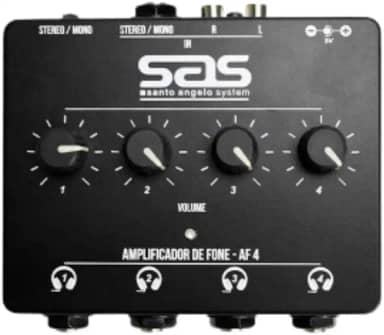 Amplificador de Fone Santo Angelo AF4 Preto