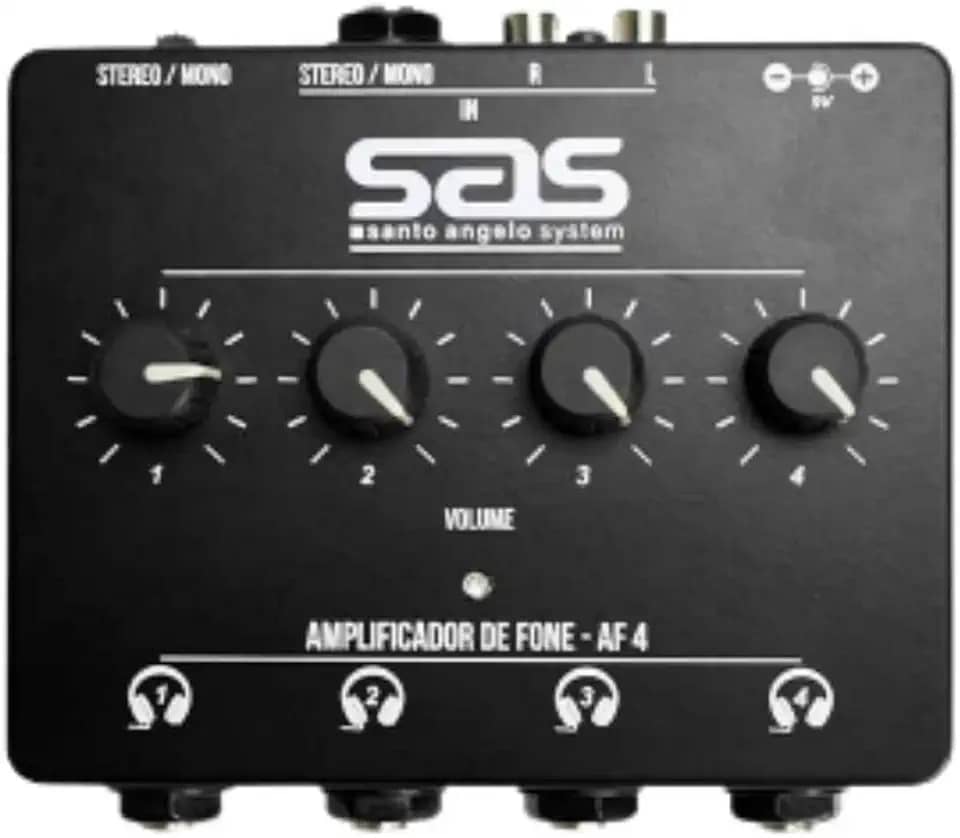 Amplificador de Fone Santo Angelo AF4 Preto