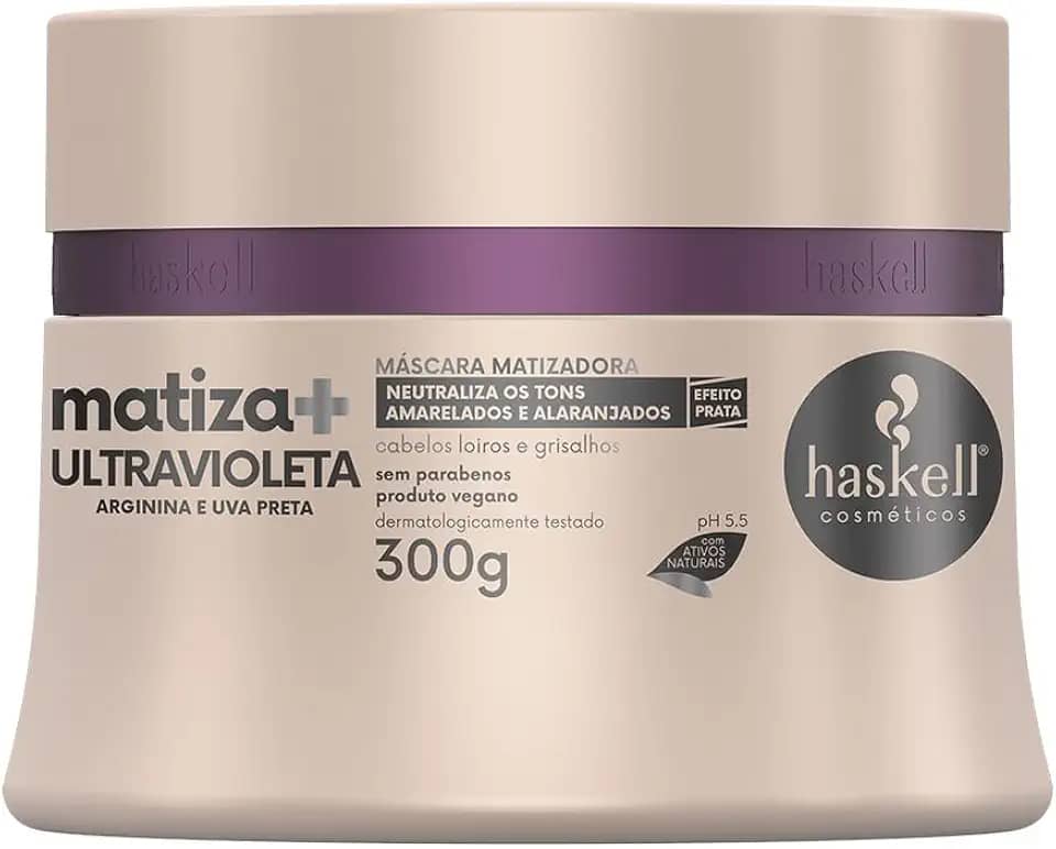 Máscara Matizadora Ultravioleta Matiza+ 300g, Haskell Roxo