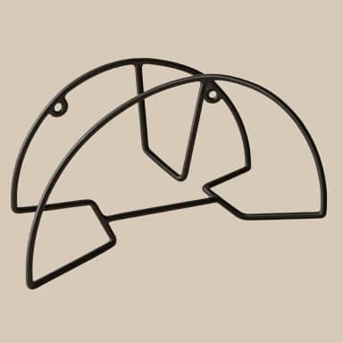 Suporte Mangueira Para Jardim De Parede Reforçado Preto Fosco