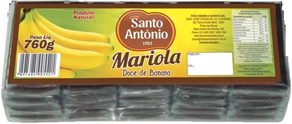 SANTO ANTONIO ALIMENTOS MARIOLA DOCE DE BANANA PCT 760G