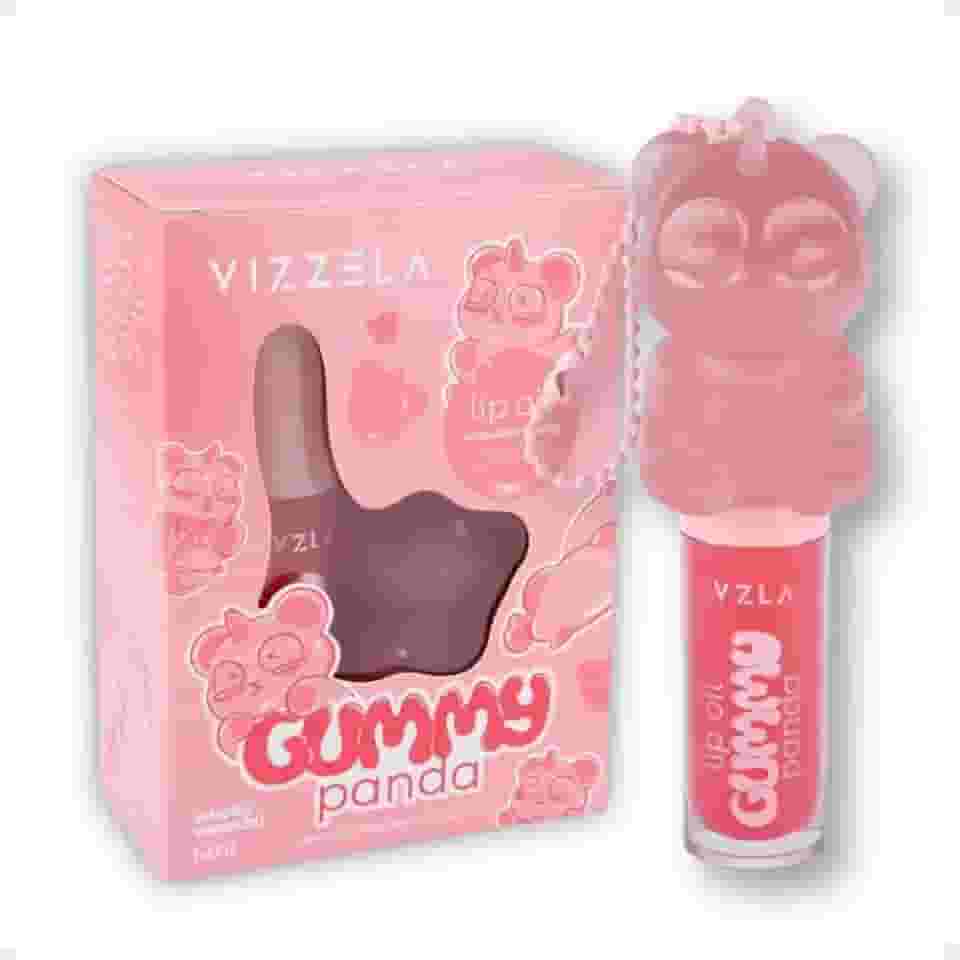 Lip Oil Gummy Panda Vizzela Gloss Labial Com Chaveiro 6ml