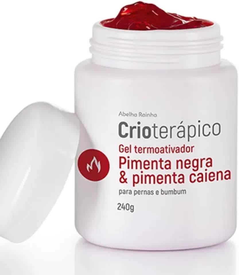 Gel Termoativador para Celulites com Pimenta Negra e Pimenta Caiena(240g) - Abelha Rainha