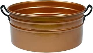 Bacia para Pés, Tina Escalda Pés, Bacia Pedicure, Balde Newborn, Ofurô Esquenta Pés Relaxamento, Varias Cores(Tina só Alumínio Rose Gold)