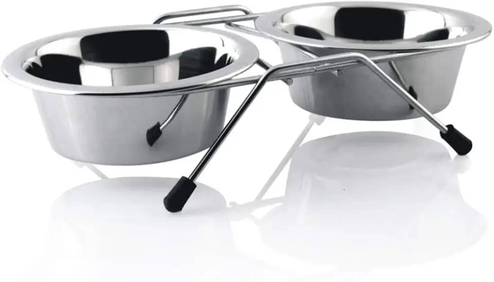 Chalesco Comedouro Duplo para Cães 360 ml