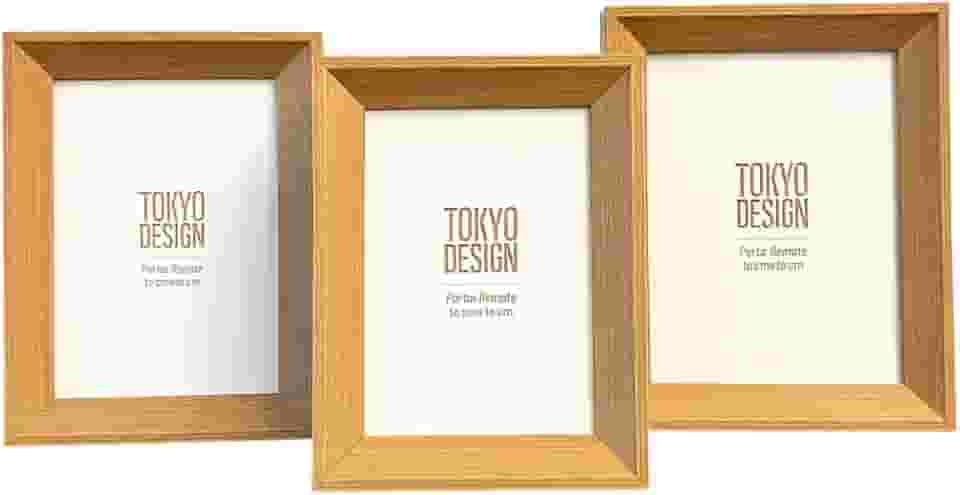 Kit 3 Porta Retratos Estilo Cor Madeira Florestal 10 Cm X 15 Cm Decoração Para Casa Luxo Foto Moldura Na Cor Madeira Clara