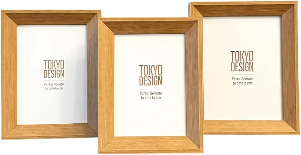 Kit 3 Porta Retratos Estilo Cor Madeira Florestal 10 Cm X 15 Cm Decoração Para Casa Luxo Foto Moldura Na Cor Madeira Clara