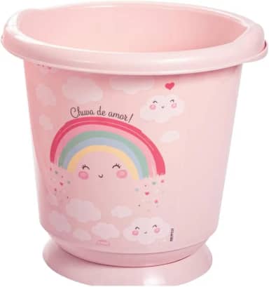Banheira Sensitive 17,2 Lts Infantil Ofurô De Bebê Plasútil (Arco-Íris)