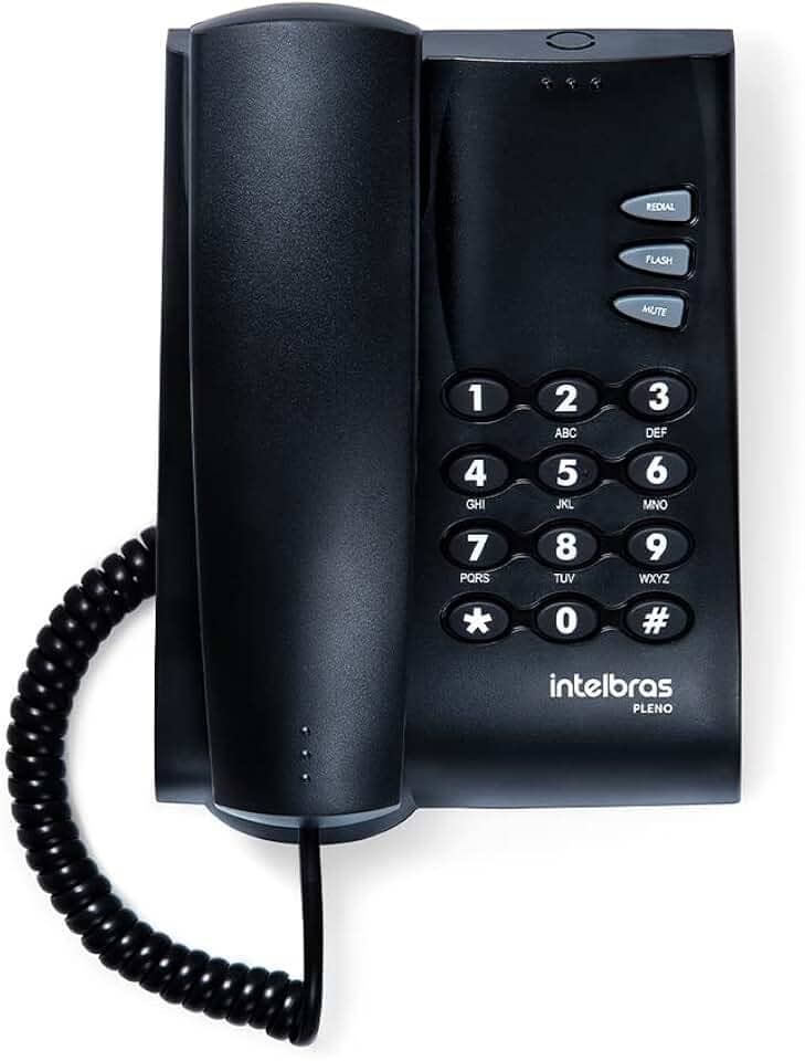 Telefone com fio Pleno Preto Intelbras