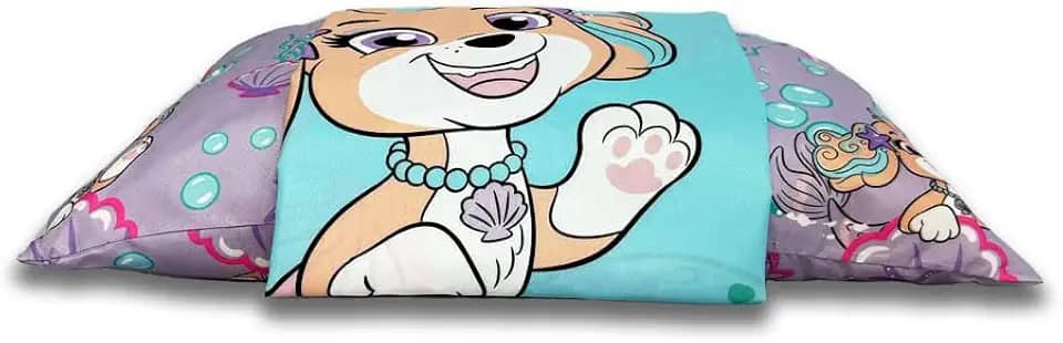 Jogo de Cama Microfibra Solteiro Estampado Patrulha Canina Menina 1,40 m x 2,20 m Com 2 peças