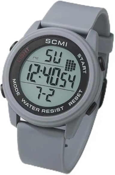 Relogio Digital masculino Esportivo, Resistente à Água, Display LCD, Pulseira de Silicone, resistente multifuncional, academia, corrida, leve