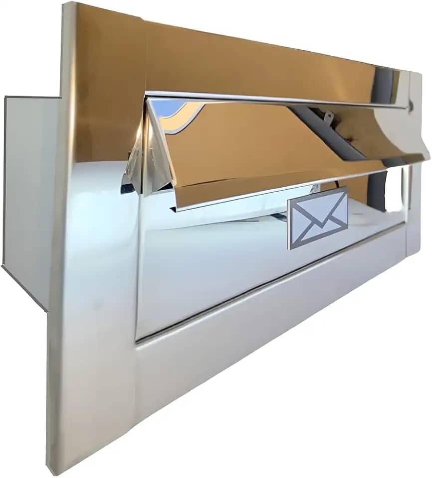 Caixa de Correio Para Muro Parede Aço Inox Embutir Moderna(INOX)