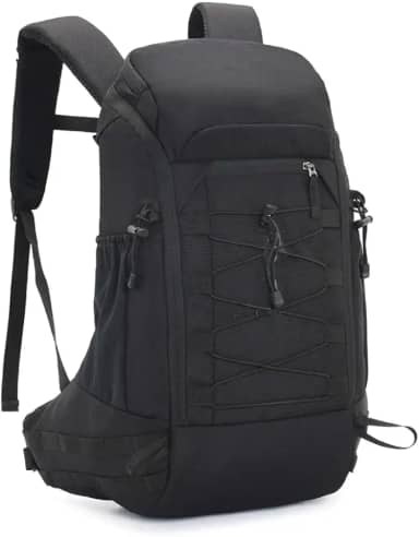 Mochila Impermeável de 40 Litros para Caminhadas e Acampamentos com Capa de Chuva, Mochila Esportiva para Atividades ao Ar Livre e Viagens, para Esqui e Ciclismo (Preto)