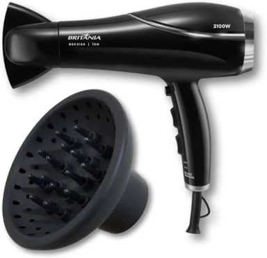 Secador de Cabelo Britânia 2100W Íons Bivolt BSC2150 com Difusor de Cachos