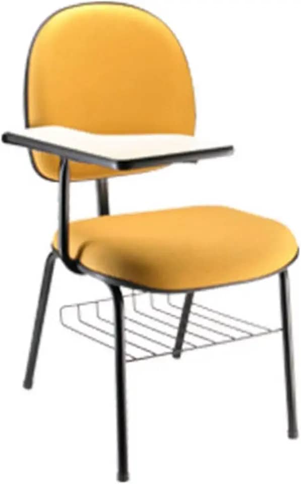 Cadeira Executiva Universitária com prancheta Linha Office Cor Amarelo