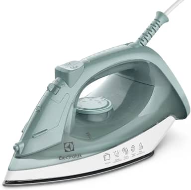 Ferro de passar seco e vapor Electrolux base antiaderente vapor vertical extra 1200W cabo 1,35m VERDE ESI11 127v