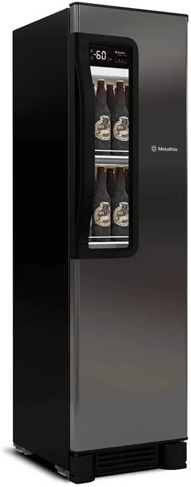 Cervejeira Vertical Metalfrio Beer Maxx 300 Porta Glass Viewer 287L Aço Inox VN28TP 220V