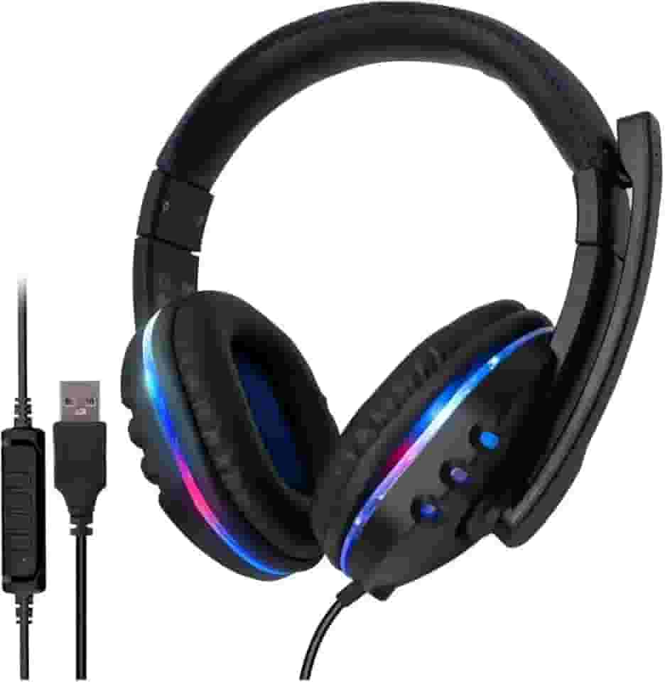 Headset Fone de Ouvido Gamer Pro Microfones Com As Almofadas omnidirecional Com Cancelamento de Ruído Melhor Desempenho Compatível com PC, Principais Games e Consoles, Celular