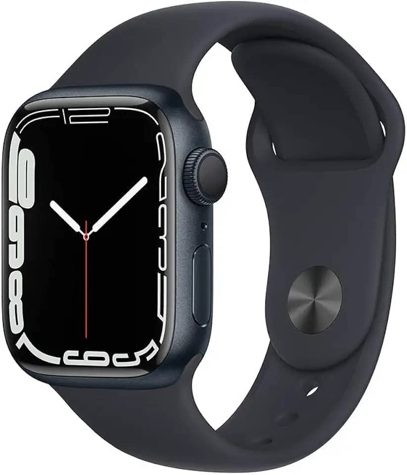 Apple Watch Series 7 (GPS), Caixa em alumínio meia-noite de 41 mm com Pulseira esportiva meia-noite