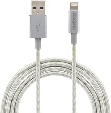 Cabo Lightning em nylon 1,5 m EUAL 15NB Branco Intelbras