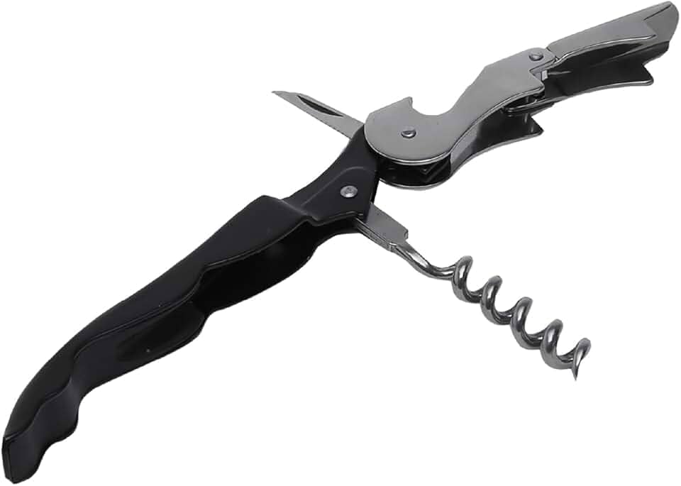 WOLFF - Saca-Rolhas de Inox 2 Estágios 13cm x 2cm - Preto